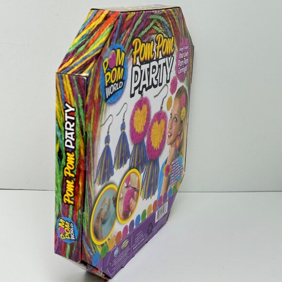 Pom Pom World Creative Kids DIY Pom Pom Earrings Jewelry Making Kit Girl Gift - Picture 9 of 12